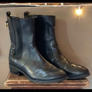 Black Ralph Lauren fashion riding boots
